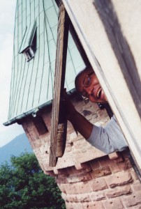 Op chateau Haut-Koenigsbourg in de Elzas (1999)